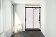 ONDEE - Pack de montage 3 panneaux muraux en niche - Béton 120 cm - profilés chromés - vignette
