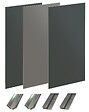 ONDEE - Pack montage 3 Panneaux muraux  en niche -  Gris & Anthracite 120 cm - profilés chromés - vignette
