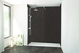 ONDEE - Pack de montage 4 panneaux muraux en niche - Ardoise 200 cm - profilés chromés - vignette