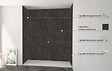 ONDEE - Pack de montage 4 panneaux muraux en niche - Ardoise 200 cm - profilés chromés - vignette