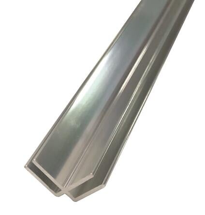 ONDEE - Profilé d'angle panneaux muraux - Hauteur 2,55 m - Finition chromé brillant - large