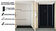 ONDEE - Pack montage 4 panneaux muraux en niche -  Blanc & Noir 200 cm - profilés chromés - vignette