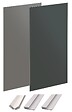 ONDEE - Pack montage 2 panneaux muraux en angle -  gris & anthracite 120 cm - profilés blanc - vignette