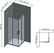 ONDEE - Pack montage 2 panneaux muraux en angle -  gris & anthracite 120 cm - profilés blanc - vignette