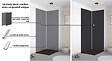 ONDEE - Pack montage 2 panneaux muraux en angle -  gris & anthracite 120 cm - profilés blanc - vignette