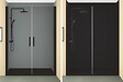 ONDEE - Pack montage 4 Panneaux muraux  en niche -  Gris & Anthracite 200 cm - profilés chromés - vignette