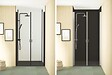 ONDEE - Pack montage 3 panneaux muraux en niche -  Blanc & Noir 120 cm - profilés noirs - vignette