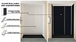 ONDEE - Pack montage 4 panneaux muraux en niche -  Blanc & Noir 200 cm - profilés blanc - vignette