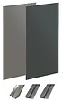 ONDEE - Pack montage 2 panneaux muraux en angle -  gris & anthracite 120 cm - profilés chromés - vignette