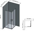ONDEE - Pack montage 2 panneaux muraux en angle -  gris & anthracite 120 cm - profilés chromés - vignette