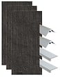 ONDEE - Pack de montage 3 panneaux muraux en niche - Ardoise 120 cm - profilés chromés - vignette