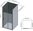 ONDEE - Pack de montage 3 panneaux muraux en niche - Ardoise 120 cm - profilés chromés - vignette