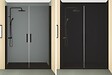 ONDEE - Pack montage 4 Panneaux muraux  en niche -  Gris & Anthracite 200 cm - profilés blanc - vignette