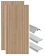 ONDEE - Pack complet de montage panneaux muraux Tasseau bois 120 cm - Profilé chromé inclus - vignette