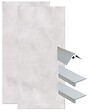 ONDEE - Pack complet de montage panneaux muraux Béton 120 cm - Profilé chromé inclus - vignette