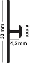 ONDEE - Profilé de panneaux muraux jonction 4mm chromé - large