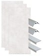 ONDEE - Pack montage 3 panneaux muraux en niche - Terrazzo 120 cm - profilés chromés - vignette