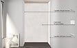ONDEE - Pack montage 3 panneaux muraux en niche - Terrazzo 120 cm - profilés chromés - vignette