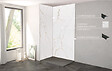 ONDEE - Pack complet de montage panneaux muraux Marbre Blanc 120 cm- Profilé noir inclus - vignette