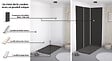 ONDEE - Pack montage 3 panneaux muraux en angle -  blanc & noir 200 cm - profilés blancs - vignette