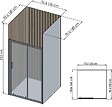 ONDEE - Pack montage 3 panneaux muraux en niche - Tasseau bois 120 cm - profilés chromés - vignette