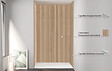 ONDEE - Pack montage 3 panneaux muraux en niche - Tasseau bois 120 cm - profilés chromés - vignette