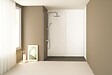 ONDEE - Pack montage 4 panneaux muraux en niche - marbre blanc mat 200 cm - profilés chromés - vignette