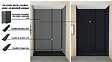 ONDEE - Pack montage 4 Panneaux muraux  en niche -  Gris & Anthracite 200 cm - profilés noirs - vignette