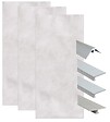 ONDEE - Pack complet de montage panneaux muraux Béton 200 cm - Profilé chromé inclus - vignette