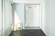 ONDEE - Pack montage 3 panneaux muraux en niche - marbre blanc mat 120 cm - profilés chromés - vignette