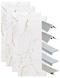 ONDEE - Pack montage 4 panneaux muraux en niche - marbre blanc 200 cm - profilés chromés - vignette