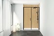 ONDEE - Pack de montage 3 panneaux muraux en niche - Bois 120 cm - profilés chromés - vignette