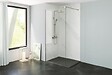 ONDEE - Pack complet de montage panneaux muraux Marbre Gris 120 cm - Profilé chromé inclus - vignette