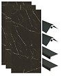 ONDEE - Pack de montage 3 panneaux muraux en niche - marbre noir 120 cm - profilés noirs - vignette