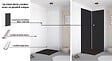 ONDEE - Pack montage 2 panneaux muraux en angle -  blanc & noir 120 cm - profilés blancs - vignette