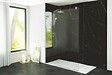 ONDEE - Pack complet de montage panneaux muraux Marbre Noir 200 cm - Profilé chromé inclus - vignette