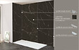 ONDEE - Pack complet de montage panneaux muraux Marbre Noir 200 cm - Profilé chromé inclus - vignette