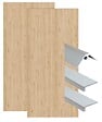 ONDEE - Pack complet de montage panneaux muraux Bois 120 cm - Profilé chromé inclus - vignette
