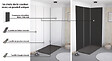 ONDEE - Pack montage 3 panneaux muraux en angle -  blanc & noir 200 cm - profilé chromé - vignette