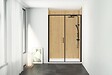 ONDEE - Pack de montage 3 panneaux muraux en niche - Bois 120 cm - profilés noirs - vignette