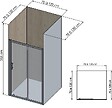 ONDEE - Pack de montage 3 panneaux muraux en niche - Bois 120 cm - profilés noirs - vignette