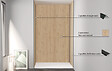 ONDEE - Pack de montage 3 panneaux muraux en niche - Bois 120 cm - profilés noirs - vignette