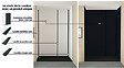 ONDEE - Pack montage 4 panneaux muraux en niche -  Blanc & Noir 200 cm - profilés noirs - vignette