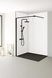 ONDEE - Pack de montage panneaux muraux Marbre Blanc effet mat 120 cm - Profilé noir - vignette