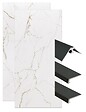 ONDEE - Pack de montage panneaux muraux Marbre Blanc effet mat 120 cm - Profilé noir - vignette