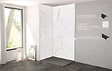 ONDEE - Pack de montage panneaux muraux Marbre Blanc effet mat 120 cm - Profilé noir - vignette