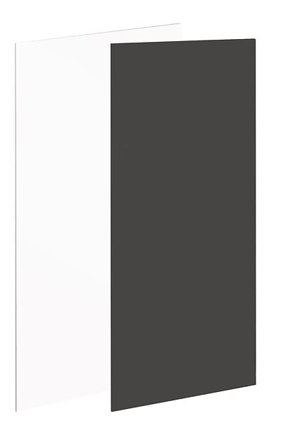 ONDEE - Panneau mural de salle de bain - bicolor - 1,2x2,55m - blanc et noir - large