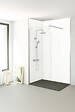 ONDEE - Pack de montage panneaux muraux Marbre Blanc effet mat 120 cm - Profilé chromé - vignette