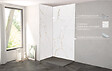 ONDEE - Pack de montage panneaux muraux Marbre Blanc effet mat 120 cm - Profilé chromé - vignette