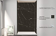 ONDEE - Pack montage 3 panneaux muraux en niche - marbre noir 120 cm - profilés chromés - vignette